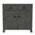 Spritely Home Accent Furniture Chatham 31 in. W Rectangular Raffia 2 Drawer Accent Cabinet, Charcoal Raffia For Sale - Image 4 of 7