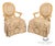 Louis XVI Style Pair Of Painted Oval Back Armchairs With Upholstered Seats For Sale