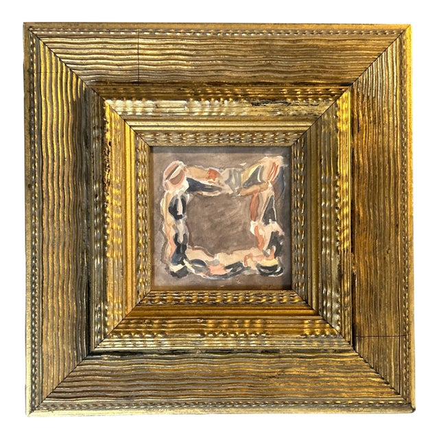 1950’s Original Abstract Expressionist Watercolor Painting For Sale