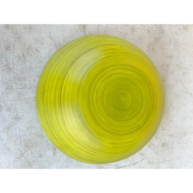 Contemporary Vintage Large Celadon Bamboo Bowl For Sale - Image 3 of 4