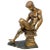 Bronze Wrestler Posing on Corinthian Plinth, 20th Century For Sale
