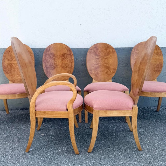 Century Furniture French Provincial Omni Collection Burlwood Dining Chairs by Century Furniture - Set of 8 For Sale - Image 4 of 12