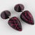 1990s Marc Labat Paris Geometric Pink and Black Resin Clip Earrings For Sale - Image 5 of 9