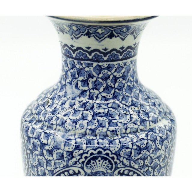 Mehlem Square Base Porcelain Vase by Franz Anton, 20th Century For Sale - Image 4 of 6