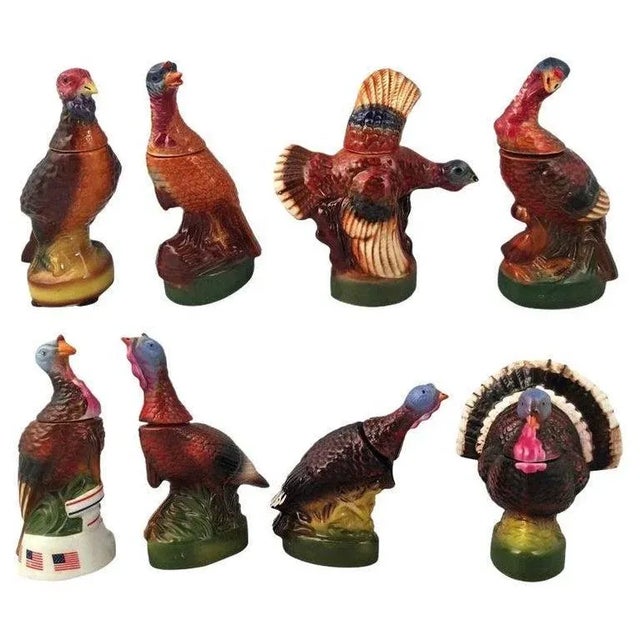 Mini Mid 20th Century Wild Turkey Decanters- Set of 8 For Sale - Image 11 of 11
