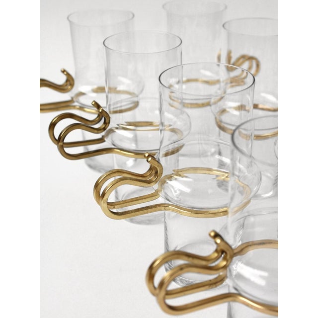Drinking Glasses Set by Börge Lindau & Lindekrantz Orrefors, 1970, Set of 8 For Sale - Image 3 of 5