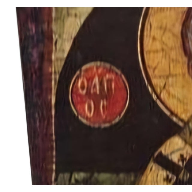 Wood Antique Greek Portable Travel Icon of Saint Antipas in Wood, 18th Century Post-Byzantine For Sale - Image 7 of 9