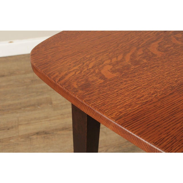 Custom Quality Modern Guitar Pick Oak Counter Height Dining Table For Sale - Image 4 of 18