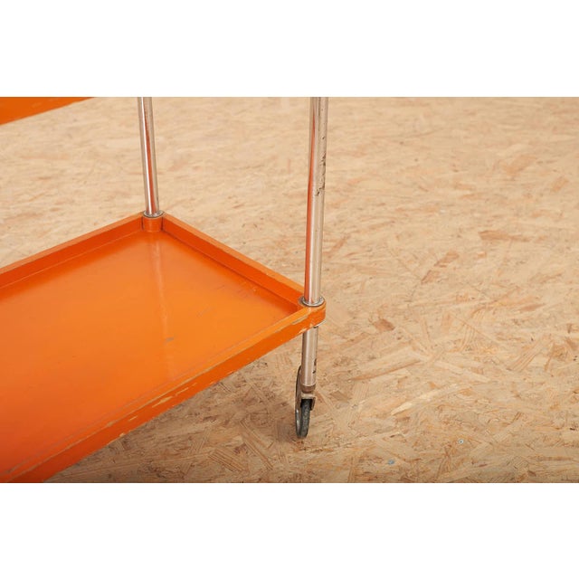 Orange B47 Bar Trolley with Chrome-Plated Tubular Steel Frame, 1932 For Sale - Image 8 of 9