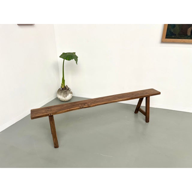 Bench in Walnut, 1950s For Sale - Image 10 of 18