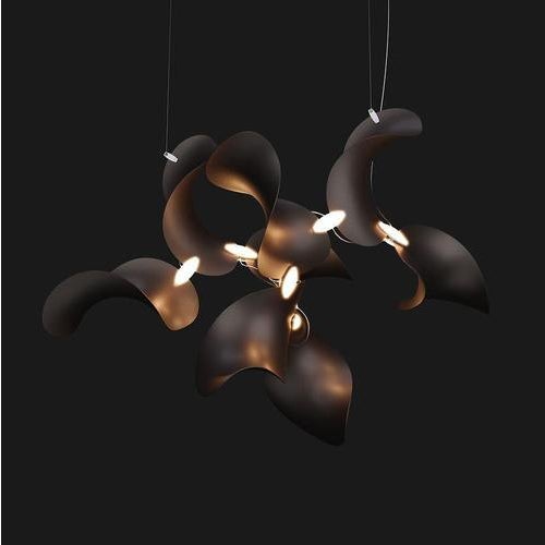 Dune 8 Cluster Chandelier in Silver Anodized Aluminum by Moss Objects For Sale - Image 4 of 18