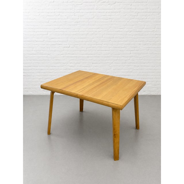 1950s Mid Century Scandinavian Bentwood Dining Table – Solid Beech Expandable Kitchen Table, C. 1950’s For Sale - Image 5 of 13