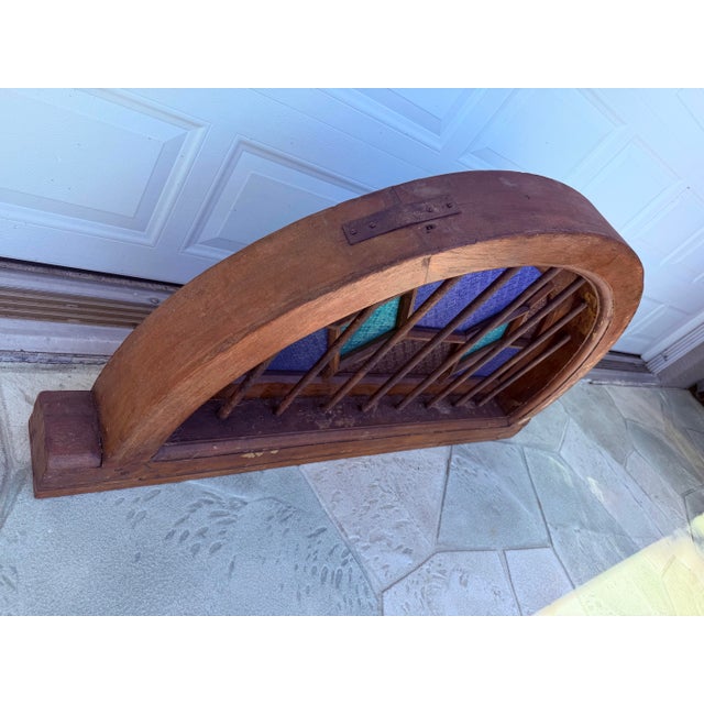 Chestnut Large, Historical Architectural Stained Glass Window For Sale - Image 8 of 11