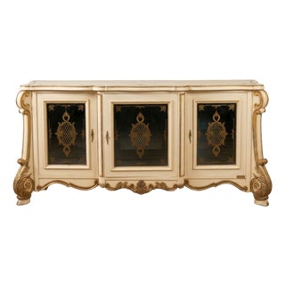Rococo Style Sideboard with Eglomisé Doors For Sale