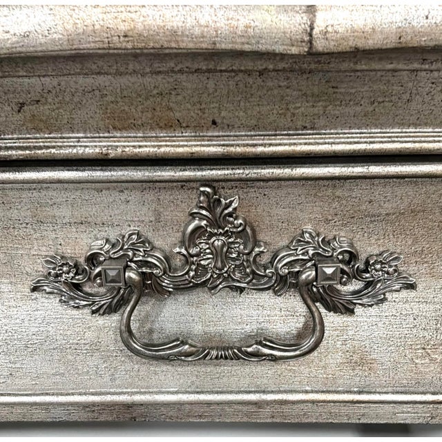Silver Hooker Traditional Antique Silver Sanctuary Nightstands Pair For Sale - Image 8 of 9