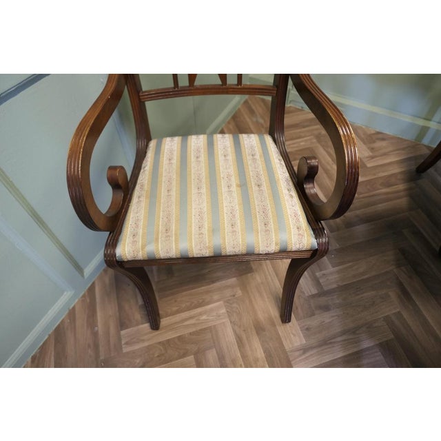 Wood Vintage Extending Dining Table and Chairs, 1960, Set of 7 For Sale - Image 7 of 15