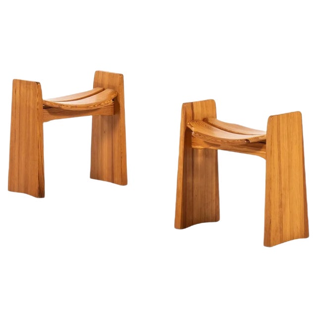Set of Stools by Gilbert Marklund for Furusnickarn AB, Sweden For Sale