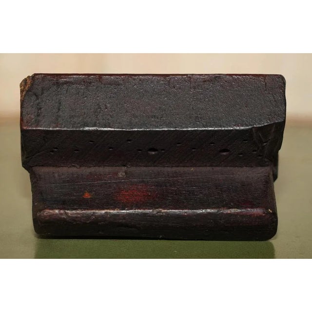 Antique Hand Carved Floral Leaf Printing Block for Wallpaper For Sale - Image 6 of 12