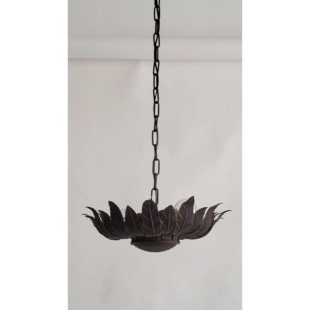 Mid-Century Modern Sunflower Wall or Ceiling Light, 1950s For Sale - Image 4 of 11