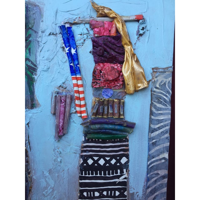 1990s 1990s Framed Jazz Musician Painting by Pashyanti Carole Hand For Sale - Image 5 of 6