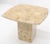 Travertine Rounded Square Side Occasional Coffee Table Stand For Sale - Image 4 of 11