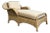 Vintage Coastal McGuire Woven Rattan Chaise Lounge For Sale