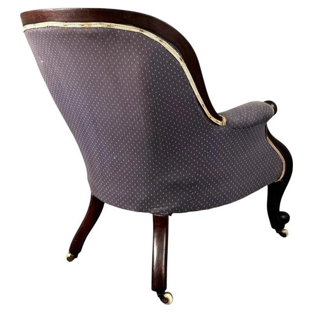 Antique Mahogany Button Back Chair, 1800s For Sale - Image 9 of 12
