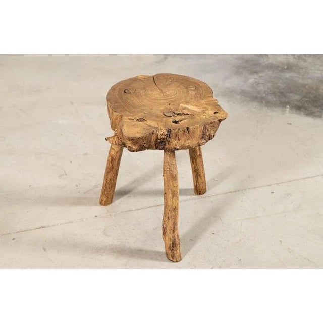French Elm Side Table, 1900 For Sale - Image 8 of 10