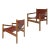 Vintage Pair of Safari-Style Leather Chairs For Sale - Image 9 of 10
