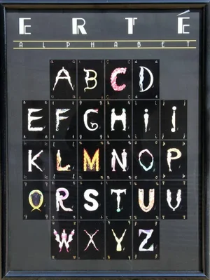 Erte, "Alphabet," Poster