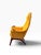 Craft Associates Adrian Pearsall High-Back Lounge Chair | Sculpted Walnut Base & Arm Caps | New Golden Yellow Upholstery | C. 1960s For Sale - Image 4 of 15
