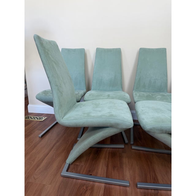 Rolf Benz Rolf Benz 7800 Cantilever Dining Chairs Set For Sale - Image 4 of 11