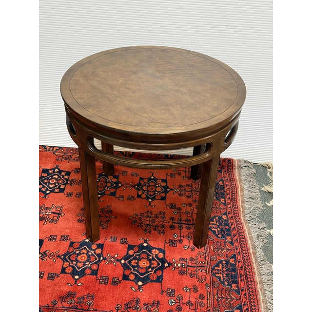 Wood Michael Taylor for Baker Furniture Chinoiserie Side Table, 26 Inches For Sale - Image 7 of 10