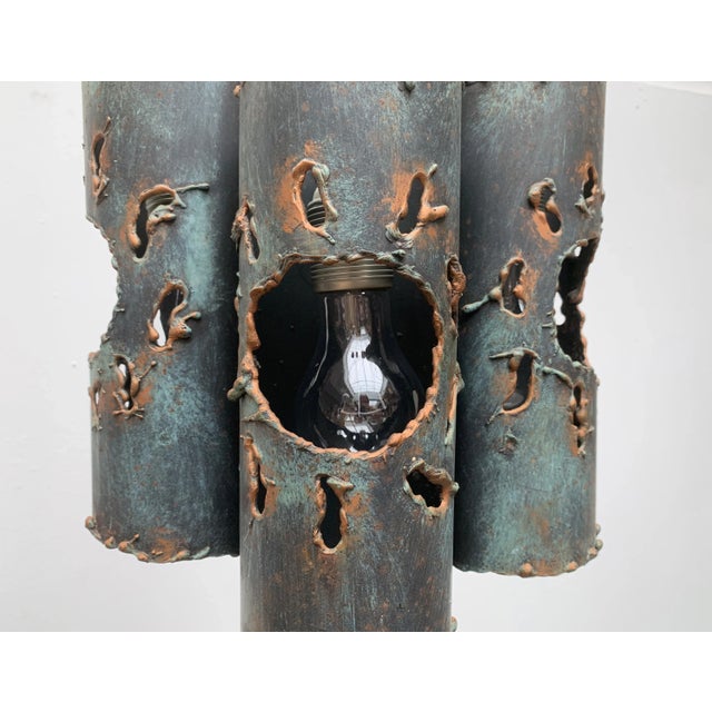 Black Mid-Century Brutalist Metal Pendant Lamp For Sale - Image 8 of 18