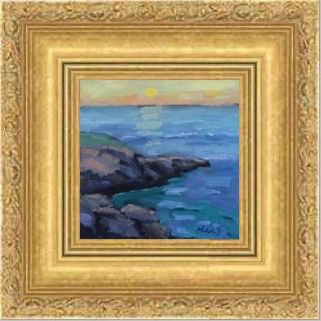Contemporary Seascape Sunset Mendocino Headlands Oil Painting For Sale - Image 3 of 6
