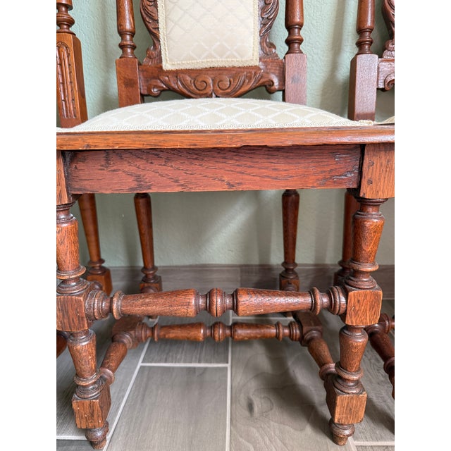 Reduced! 4 Antique French/Renaissance Style Dining Chairs For Sale In Orlando - Image 6 of 11