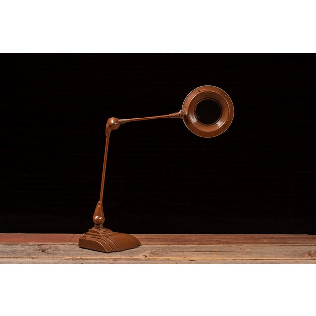 Art Deco 1940s Art Deco "Flexo" Industrial Fluorescent Magnifier Task Lamp For Sale - Image 3 of 11