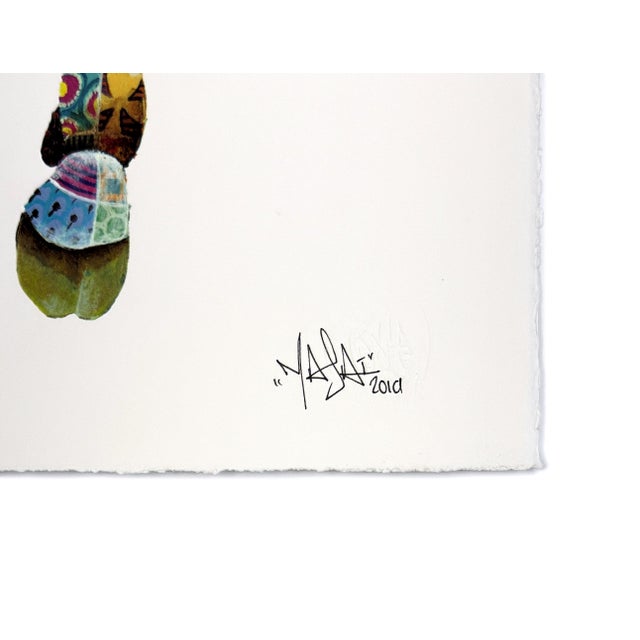 Unique hand painted 22 color screen print on 300gsm somerset satin paper. The bees and flowers image is hand painted by...