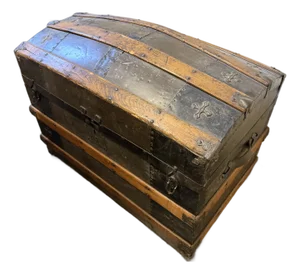 19th Century Dome Top Steamer Trunk