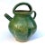 19th Century French Provence Green Glaze Gargoulette – Antique Provençal Pottery Jug For Sale - Image 4 of 9
