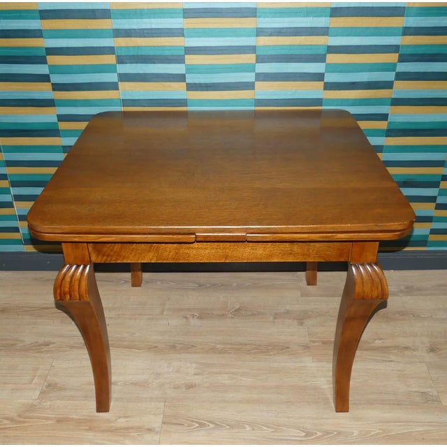 Antique Biedermeier Square Extendable Dining Table, 1890s For Sale - Image 10 of 13