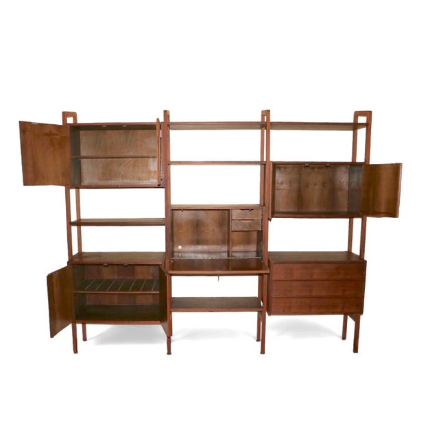 Freestanding Mid Century Danish Modern Style Wall Unit C. 1950/60's For Sale - Image 16 of 18