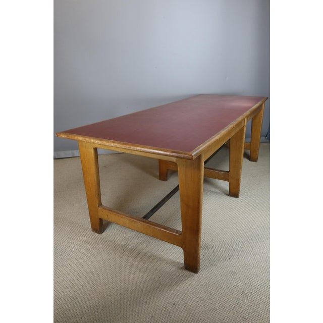 Brown Large Workshop Table, 1930s For Sale - Image 8 of 12