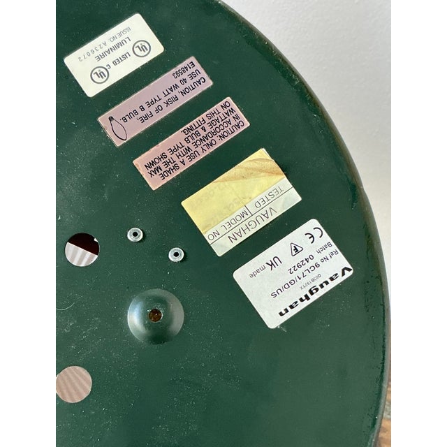 Dark Green Vintage Regency Vaughan Greek Key Flush Mount Lamp For Sale - Image 8 of 8