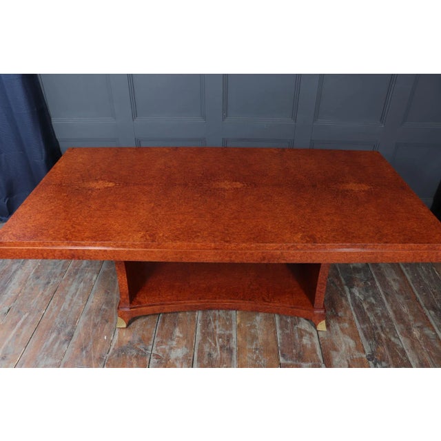 1930s French Art Deco Dining Table in Amboyna, 1925 For Sale - Image 5 of 16