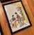 Pink Vintage Chinese Famille Rose Hand Painted and Framed Porcelain Tiles Set of 4 For Sale - Image 8 of 12