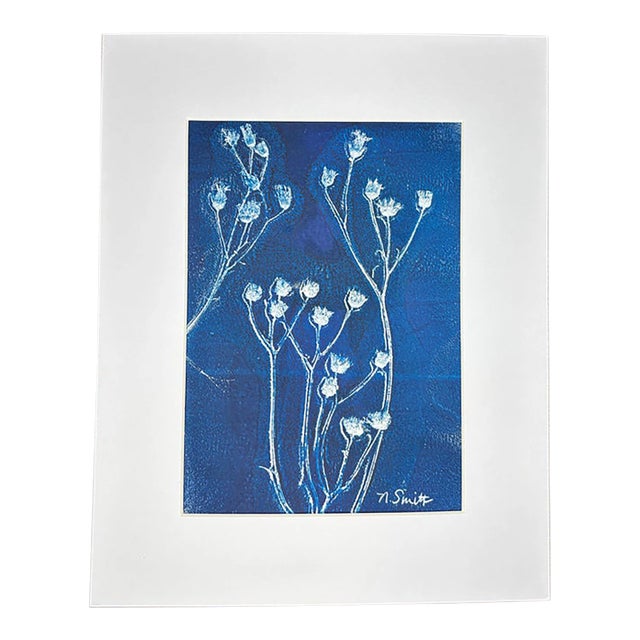 Botanical Impressions No. 04 — Original Acrylic Monoprint Meadow Sprigs For Sale