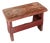 Vintage Red Wooden Miniature Stool For Sale
