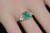 Gia Certified Natural 2.20cts vs F Diamond Emerald 18k Gold Dinner Ring, Size 6.5 For Sale - Image 9 of 13