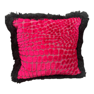 2010s Lily Jack Raspberry Animal Print Throw Pillow - 1 Piece